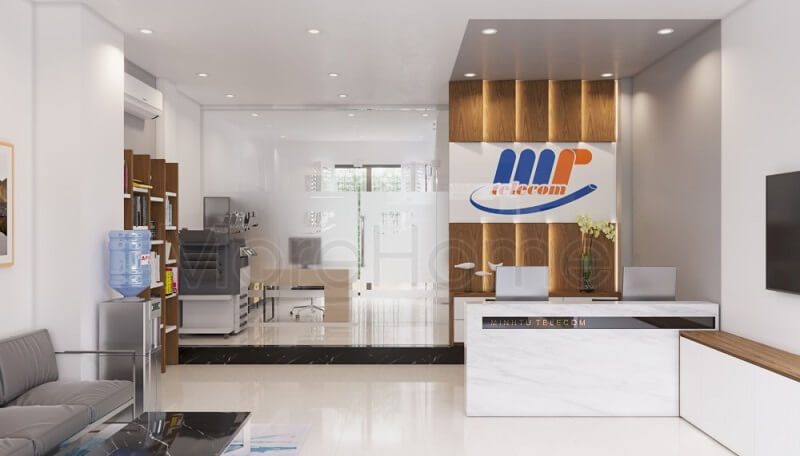 Tạo ấn tượng tuyệt vời cho khách hàng khi đến tham quan bằng cách thiết kế nội thất văn phòng chung cư đẹp và hiện đại.